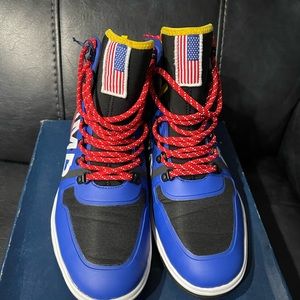 Mens Polo Royal Mesh Multi High Top